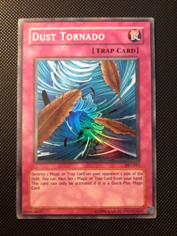 Yu-Gi-Oh! Dust Tornado, PSV-011, Super Rare, 2. Edition, Englisch, NM/Back EX - Image 1