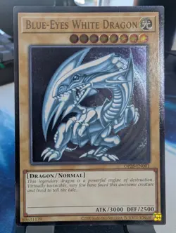 YuGiOh! Blue-Eyes White Dragon OP28-EN001 Ultimate Rare* - Image 1