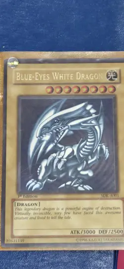 2002 Blue Eyes White Dragon 1st Edition SDK-001 Ultra Rare AE Yugioh - Image 2
