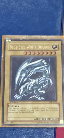 2002 Blue Eyes White Dragon 1st Edition SDK-001 Ultra Rare AE Yugioh - Image 3