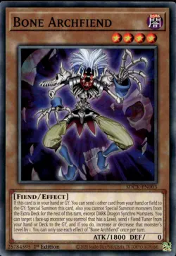 Bone Archfiend 1st Common SDCK-EN003 Yu-Gi-Oh! - Image 1