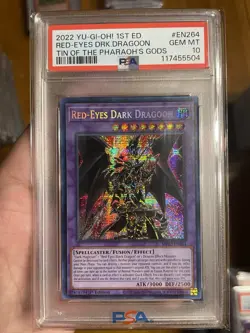 PSA 10 Yu-Gi-Oh! 2022 Red-Eyes Dark Dragoon MP22-EN264 Prismatic Secret Rare - Image 1