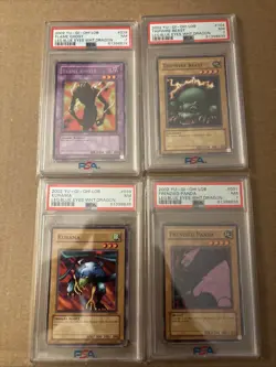 2002 YU-GI-OH! LOB-LEGEND OF BLUE EYES PSA 7 Lot 4 Ghost Tripwire Kurama Panda - Image 1