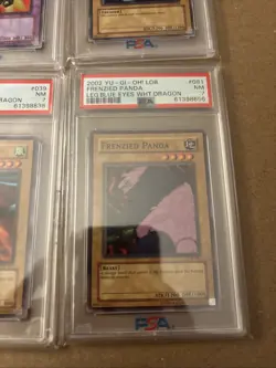 2002 YU-GI-OH! LOB-LEGEND OF BLUE EYES PSA 7 Lot 4 Ghost Tripwire Kurama Panda - Image 5