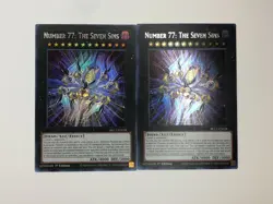 2x Yugioh Number 77: the Seven Sins 1st Edition Silver Ultra Rare BLC1-EN038 NM - Image 1