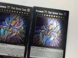 2x Yugioh Number 77: the Seven Sins 1st Edition Silver Ultra Rare BLC1-EN038 NM - Image 2