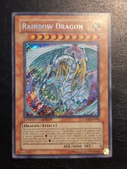 Yu-Gi-Oh! SECRET RARE HOLO CARD RAINBOW DRAGON CT04-EN005 LP - Image 1