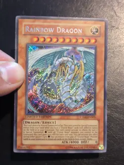 Yu-Gi-Oh! SECRET RARE HOLO CARD RAINBOW DRAGON CT04-EN005 LP - Image 3
