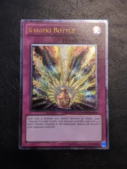 Yu-Gi-Oh! ULTIMATE RARE CARD RAIGEKI BOTTLE GENF-EN079 NM - Image 1