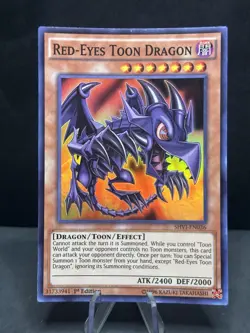 Red-Eyes Toon Dragon SHVI-EN036 Shining Victories 1st Edition LP - Image 1