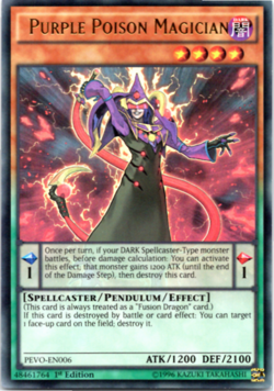Purple Poison Magician - PEVO-EN006 - Ultra Rare - 1st Edition Yugioh - Image 1
