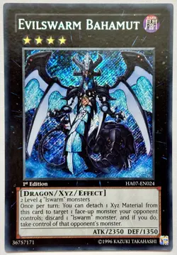 HA07-EN024 Evilswarm Bahamut - Secret Rare 1st Edition Near Mint YuGiOh Card - Image 1