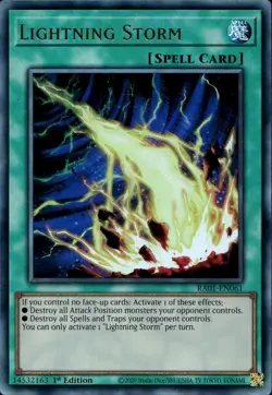 Lightning Storm 1st Ed Ultimate Rare RA01-EN061 Yu-Gi-Oh! - Image 1