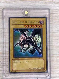 Yu-Gi-Oh! Red-Eyes B. Dragon SDJ-001 1st Edition Ultra Rare Holo LP - Image 1