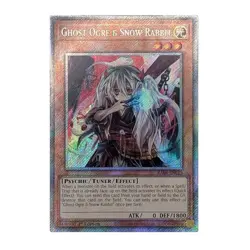 Yu-Gi-Oh! Ghost Ogre & Snow Rabbit (Platinum Secret Rare) - Quarter Century Stam - Image 1