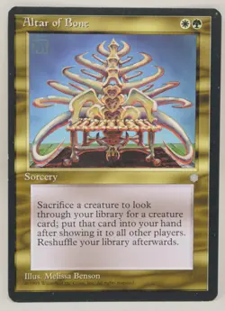 Magic The Gathering MTG Card Altar Of Bone Gold Ice Age LP - Image 1