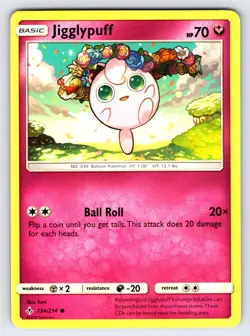 Jigglypuff 134/214 2019 S&M Unbroken Bonds Pokemon Card TCG Common - Lp - Image 1