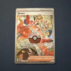 Arven 235/091 Paldean Fates Special Illustration Rare Pokemon TCG Card - Image 1