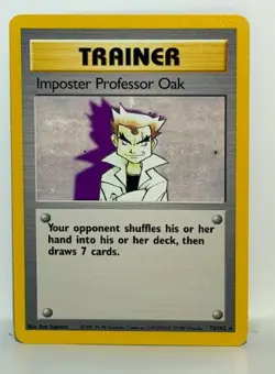 Imposter Professor Oak 73/102 Pokemon Card TCG Base Set Unlimited Non Holo. LP - Image 1