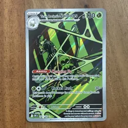 Pokemon TCG Team Rockets Spidops Card 187/182 Destined Rivals Illustration Rare - Image 1