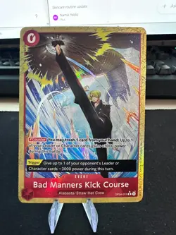 Bad Manners Kick Course OP04-016 - Alt Art - PRB-02 - One Piece Card Game - NM+ - Image 1