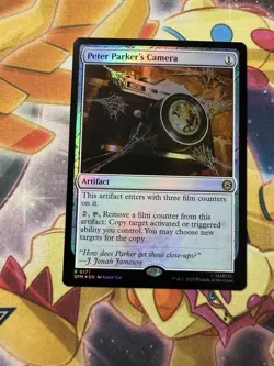 MTG Magic The Gathering Spider-Man FOIL Extended Art Peter Parker's Camera NM - Image 1