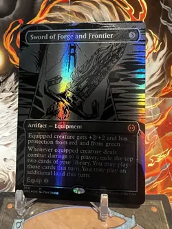 MTG | Sword Of Forge And Frontier (✨🛢Oil Slick Raised Foil ✨) - Image 1
