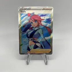 Pokemon TCG Skyla 72/72 Shining Fates Full Art Ultra Rare Trainer - Image 1