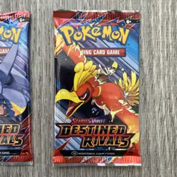 Pokemon: DESTINED RIVALS- Booster Pack Art Set - Set of 4 New Sealed Packs - Image 3