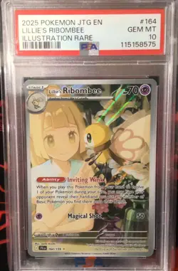 PSA 10 GEM MT 2025 Pokemon Journey Together IR 164/259 Lillie’s Ribombee - Image 1