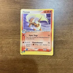 Flareon 5/100 Pokemon EX Sandstorm Vintage Holo Rare SWIRL 🔥 - Image 1