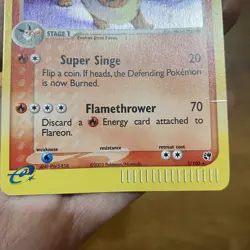 Flareon 5/100 Pokemon EX Sandstorm Vintage Holo Rare SWIRL 🔥 - Image 3