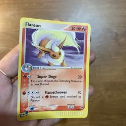 Flareon 5/100 Pokemon EX Sandstorm Vintage Holo Rare SWIRL 🔥 - Image 4