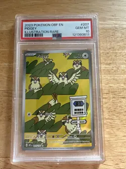 2023 POKEMON OBF EN-OBSIDIAN FLAMES ILLUSTRATION RARE #207 PIDGEY PSA 10 - Image 1