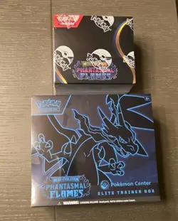 Phantasmal Flames Pokemon Center ETB and Booster Box Bundle - Image 1