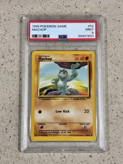 1999 POKEMON GAME MACHOP 52/102 PSA 9 - Image 1