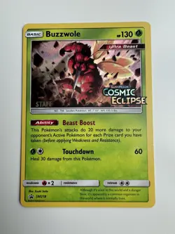 Pokemon TCG - Buzzwole SM218 Staff Promo - Image 1