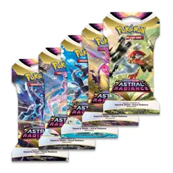 POKEMON TCG SWORD & SHIELD ASTRAL RADIANCE SLEEVED BOOSTER PACK ART SET X5 PACKS - Image 1