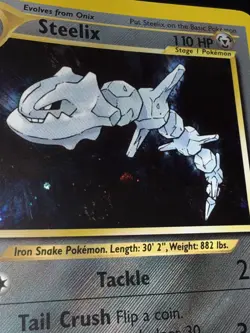 Pokemon TCG Steelix 1st Edition Holo Rare 15/111 Neo Genesis w/Swirl - Image 3
