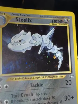 Pokemon TCG Steelix 1st Edition Holo Rare 15/111 Neo Genesis w/Swirl - Image 5