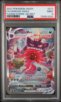 2021 Pokemon Fusion Strike Gengar VMAX Full Alternate Alt Art #271/264 PSA 9 - Image 1