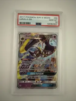 Pokemon 2017 Sun & Moon Lunala GX Psa 10 Gem Mint - Image 1