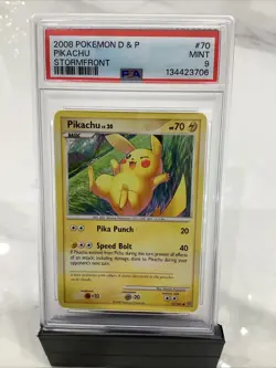 2008 Pokemon Diamonds & Pearl Pikachu Stormfront #70 PSA 9 - Image 1