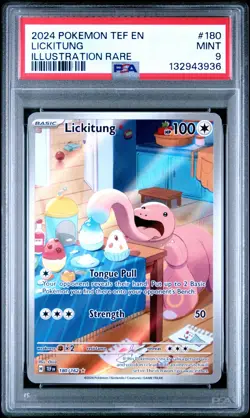 Pokemon LICKITUNG Illustration Rare Temporal Forces #180 ENG ~ PSA 9 - Image 1