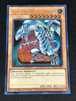 YUGIOH BLUE-EYES WHITE DRAGON LC01-EN004 ULTRA (NM) - Image 1