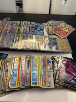 Pokemon Card Lot - ALL Holo Cards - Mixed Sets - Sleeved - Storage Box + 5 Packs - Image 3