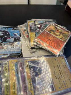 Pokemon Card Lot - ALL Holo Cards - Mixed Sets - Sleeved - Storage Box + 5 Packs - Image 4