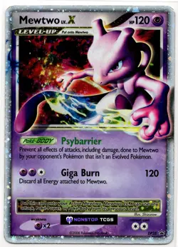 Mewtwo LV.X DP28 Pokemon Card TCG Diamond and Pearl Holo Rare - Image 1