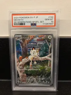 PSA 10 Meowth 192/SV-P Starter Deck Generations Pokemon TCG Card Japanese - Image 1