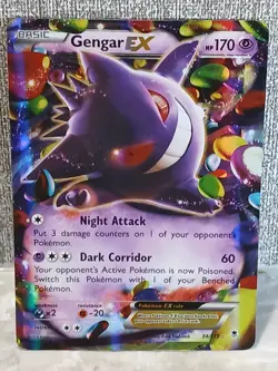 Pokemon TCG Gengar EX 34/119 Phantom Forces Ultra Rare Card - Image 1